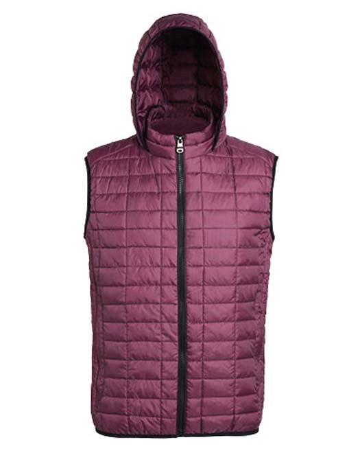 Honeycomb hooded gilet